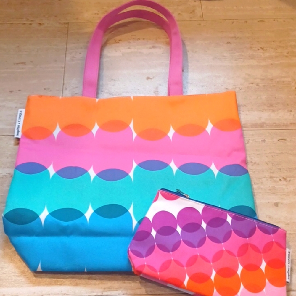 Kapitza x Clinique Limited Edition Geometric Tote Bag with Zipper Clutch